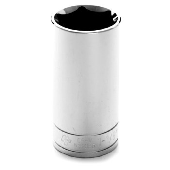 1-1/8"x1/2" DR DEEP CHROME SOCKET 6PT