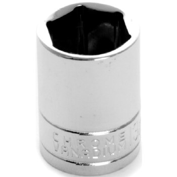 13MM x 1/4" DR SHALLOW CHROME SOCKET 6PT