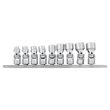 9PC 1/4" DR METRIC FLEX SOCKET SET