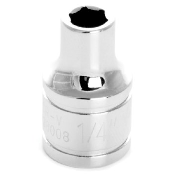 1/4" x 3/8" DR SHALLOW CHROME SOCKET 6PT