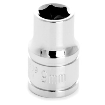 9MM x 3/8" DR SHALLOW CHROME SOCKET 6PT