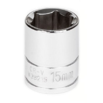 15MM x 3/8" DR SHALLOW CHROME SOCKET 6PT