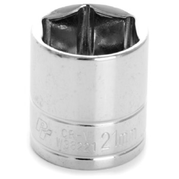 21MM x 3/8" DR SHALLOW CHROME SOCKET 6PT