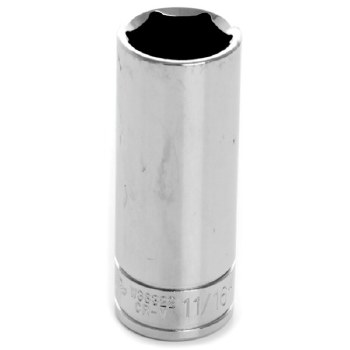 11/16"x3/8" DR DEEP CHROME SOCKET 6PT