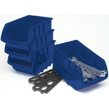 4PC LARGE STACKABLE TRAYS BLUE