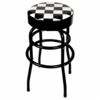 BAR STOOL, SWIVEL CHECKERBOARD
