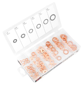110pc Copper Washer Ass't