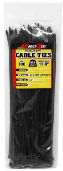11.8" STANDARD DUTY, BLK 100PK