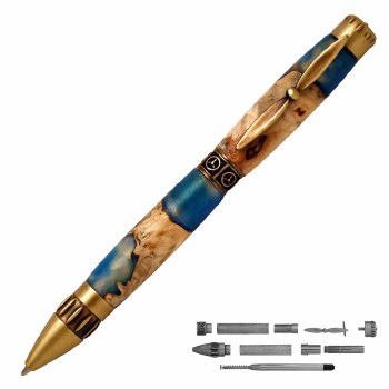Prop Antq Brass Twist Pen Kit