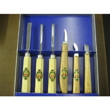 6 PC 2 CHERRY CARVING SET