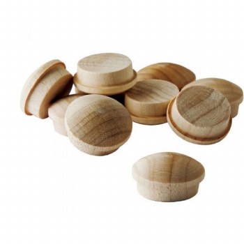 "SCREW HOLE BUTTONS 3/8""BIRCH