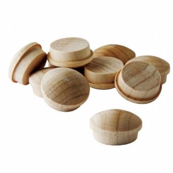 "SCREW HOLE BUTTON BIRCH-1/2""