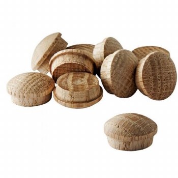 "SCREW HOLE BUTTON-3/4"" OAK"