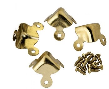 CORNER BRASS PLATED 4/PK