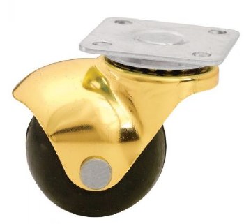 "BRASS BALL CASTER 1-9/16""PLT