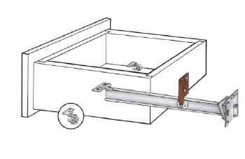 SINGLE TRACK DRAWER SLIDE