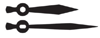 BLK CLK HANDS-MIN HOUR SEC