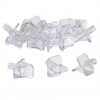 ¼” PLAS SHELF SUPPORTS CLR/16