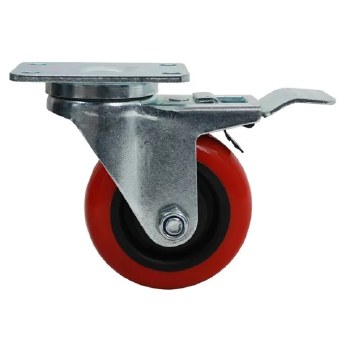 3" HD Poly Caster w/Brake 250#