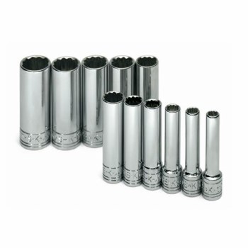 Set SOCKET 1/4Dr Dp 12PT Mt 11Pc