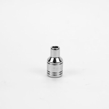 Socket Chrm 1/4Dr St 6PT  4MM