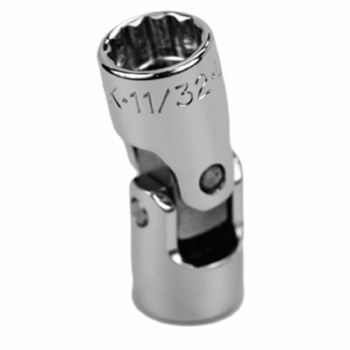 Socket Chrm 1/4Dr Flx 12PT 11/32