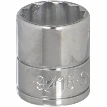 Socket Chrm 1/4Dr St 12PT 9/16