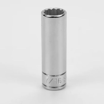 Socket Chrm 1/4Dr Dp 12PT 7/16