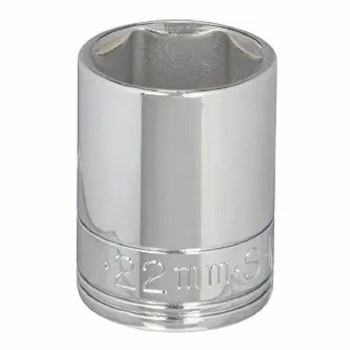 Socket Chrm 1/2Dr St 6PT 22MM