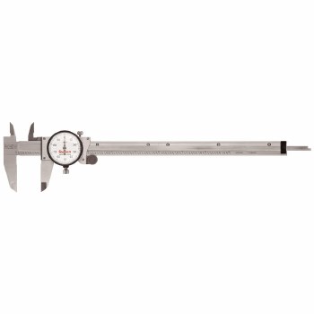9" Dial Calipers, White Dial