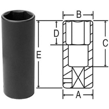 1/2" DR 1" EXTRA THIN WALL