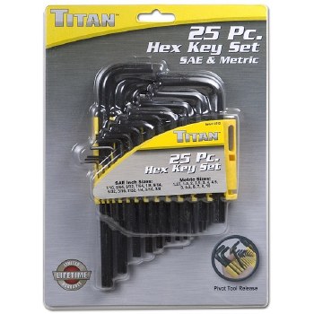 25PC SAE & MM HEX KEY SET