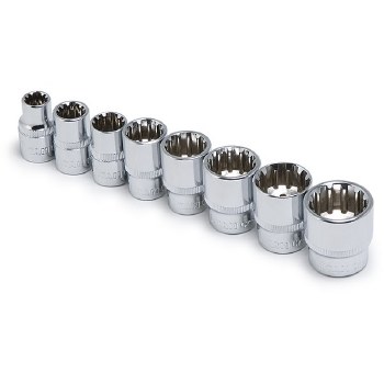 8PC 3/8" SAE SPLINE SOCKET SET