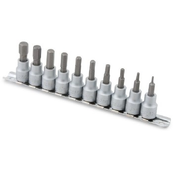 10PC 3/8" DR METRIC HEX BIT SOCKET
