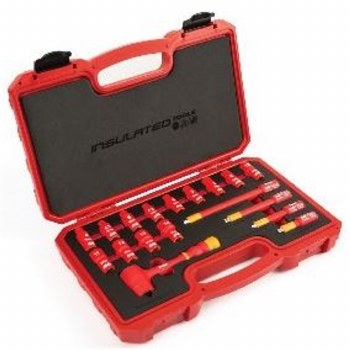 18pc 1/4" Dr MM VDE Ins Skt Se