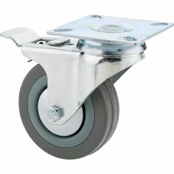 3" GRAY RUBBR SWIVL PLT MONT