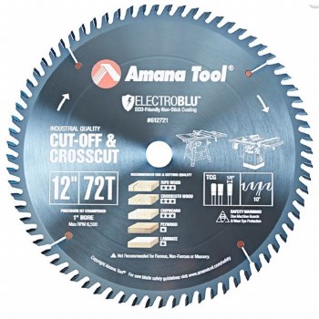 12"/72T CROSS-CUT T.C.G GRIND