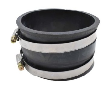4" Rubber Conn. Tube w/ Stainl
