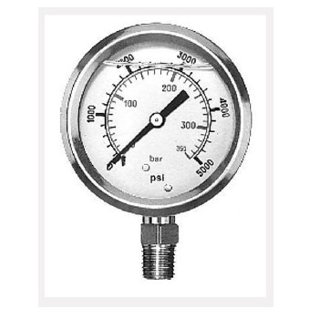 GAUGE, LIQ FILLED, 0-200PSI