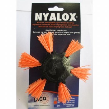 4" ORANGE NYLON FLAP WHEEL