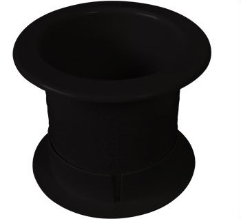 DUALLY GROMMET BLACK 2-1/2"
