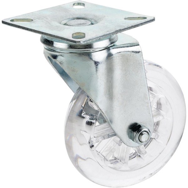 4" CLEAR PLASTIC SWIVEL CASTER Big Tool Store LLC