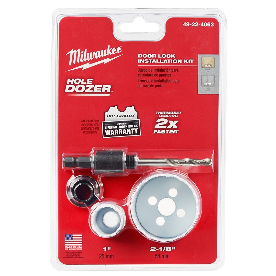 Bi-Metal Hole Saw door lock installation kit Hole Cutter 25mm 54mm