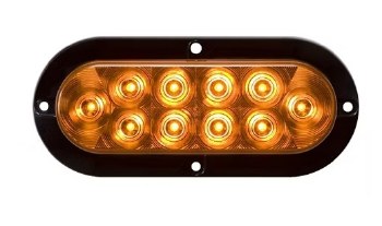 6" OVL LED AMBR LIGHT STL-78AB