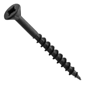 100PK #8 x 2" Wood screw, Blk