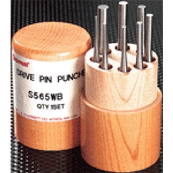 8pc Pin Punch,A-H -WOOD-SHORT