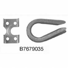 1/4-3/8" ROPE CLAMP w/THIMBLE