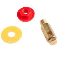 OUTPUT JACK W/WASHER & RED KNB