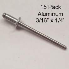 15PK ALUM RIVETS 3/16" x 1/4"