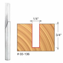 1/4" x 3/4" SINGLE FLUTE BIT